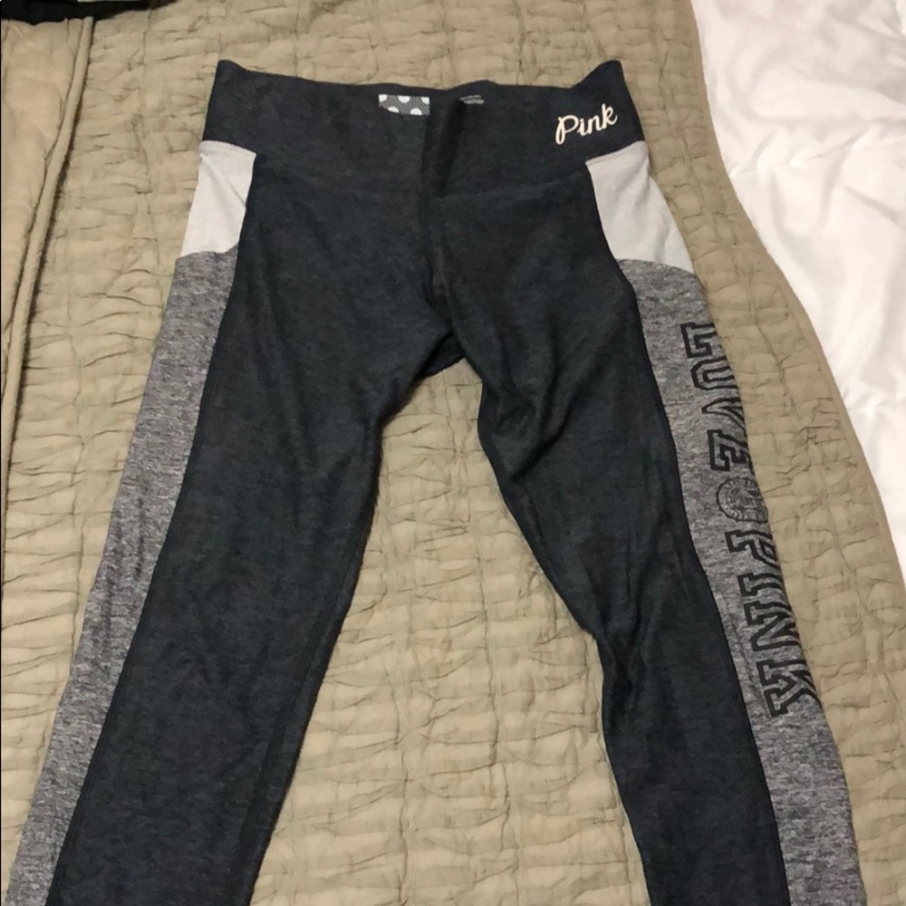 EUC high waist PINK ultimate legging pockets